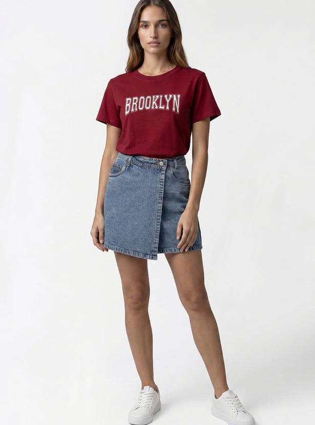 KRAUS Washed Denim Skorts