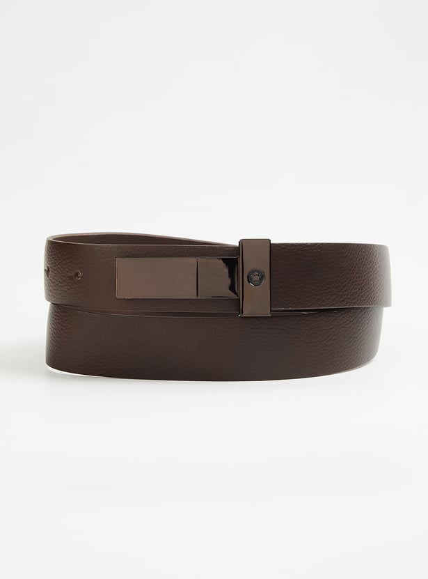 LOUIS PHILIPPE Solid Leather Belt