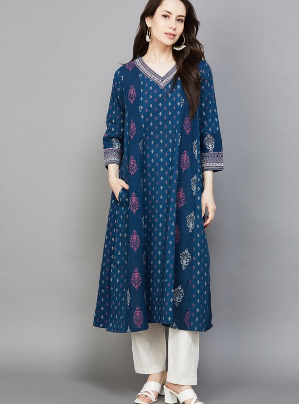 SPAN Ethnic Motif A-Line Kurta
