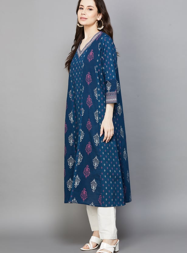 SPAN Ethnic Motif A-Line Kurta