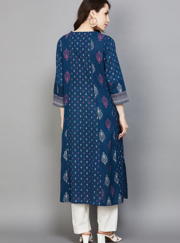 SPAN Ethnic Motif A-Line Kurta
