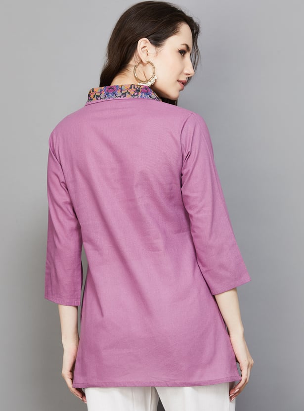SPAN Embroidered Straight Kurti