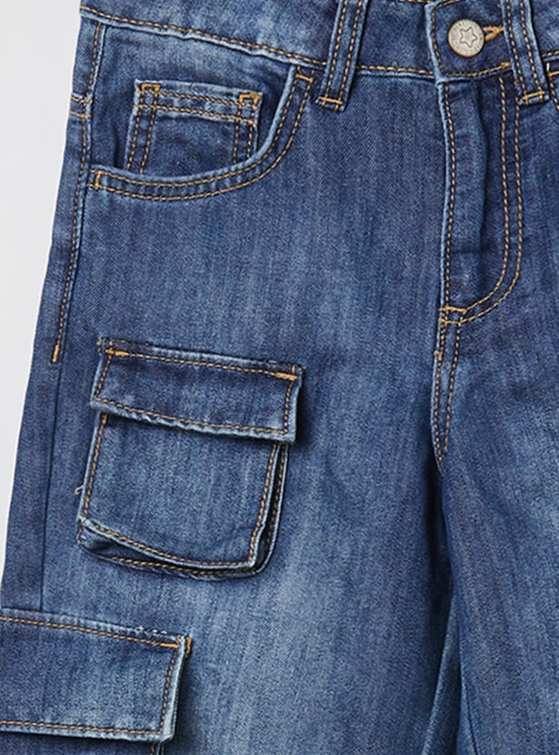 UNITED COLORS OF BENETTON Girls Washed Cargo Jeans