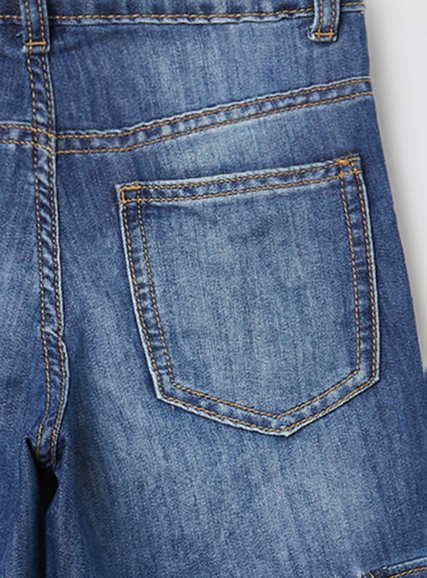 UNITED COLORS OF BENETTON Girls Washed Cargo Jeans