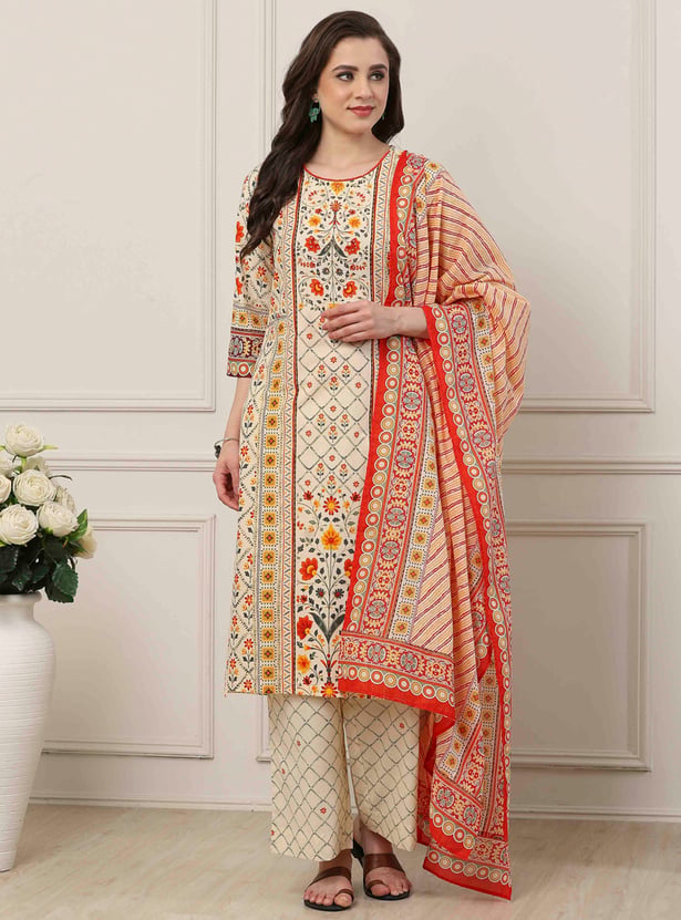 BIBA Floral Kurta Palazzo Set