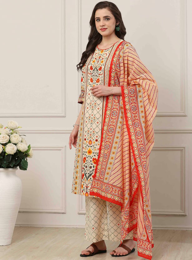 BIBA Floral Kurta Palazzo Set