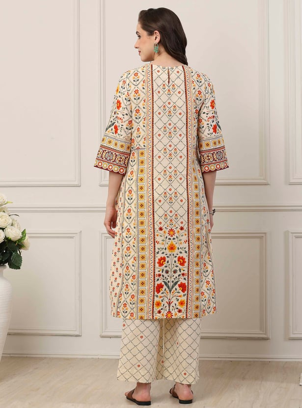 BIBA Floral Kurta Palazzo Set