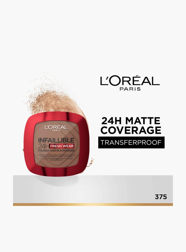 L'OREAL PARIS Infallible 24H Fresh Wear Foundation in a Powder - 375 - 9g