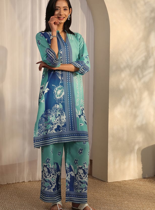 LIBAS Floral Printed Kurta Set
