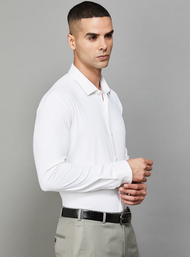 PARK AVENUE Solid Slim Fit Formal Shirt