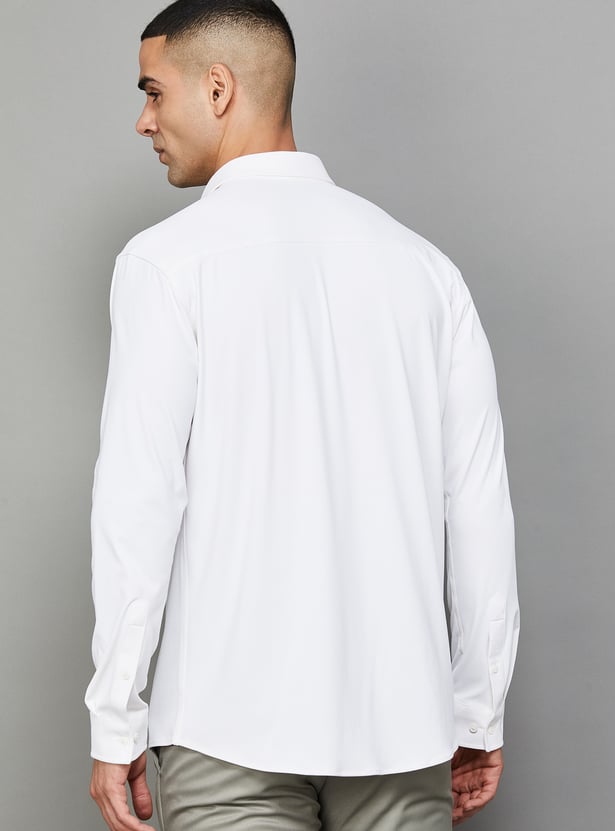 PARK AVENUE Solid Slim Fit Formal Shirt