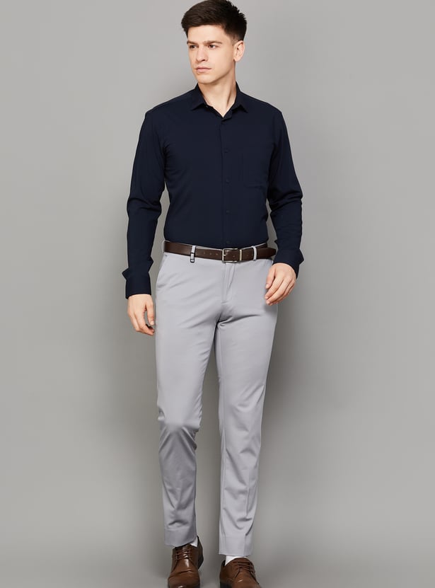PARK AVENUE Solid Slim Fit Formal Shirt