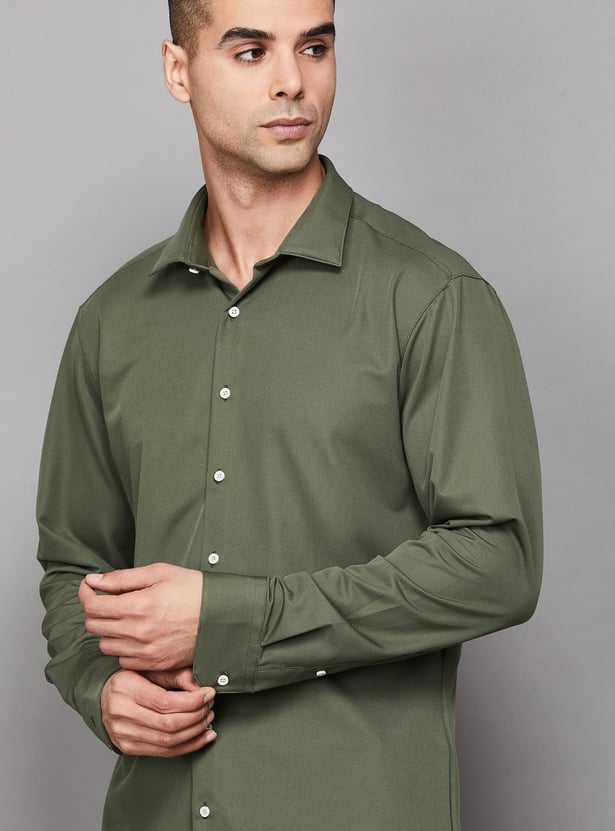 VAN HEUSEN Solid Slim Fit Formal Shirt