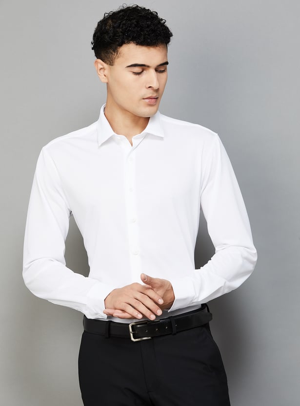 VAN HEUSEN Solid Slim Fit Formal Shirt