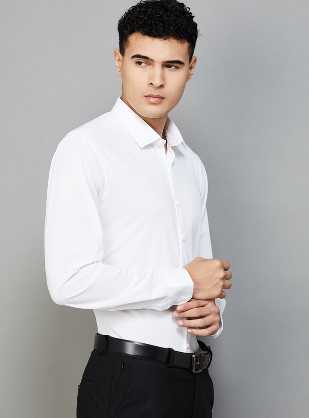 VAN HEUSEN Solid Slim Fit Formal Shirt