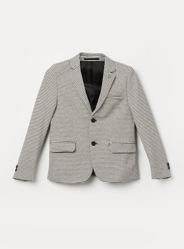 ALLEN SOLLY Boys Striped Blazer