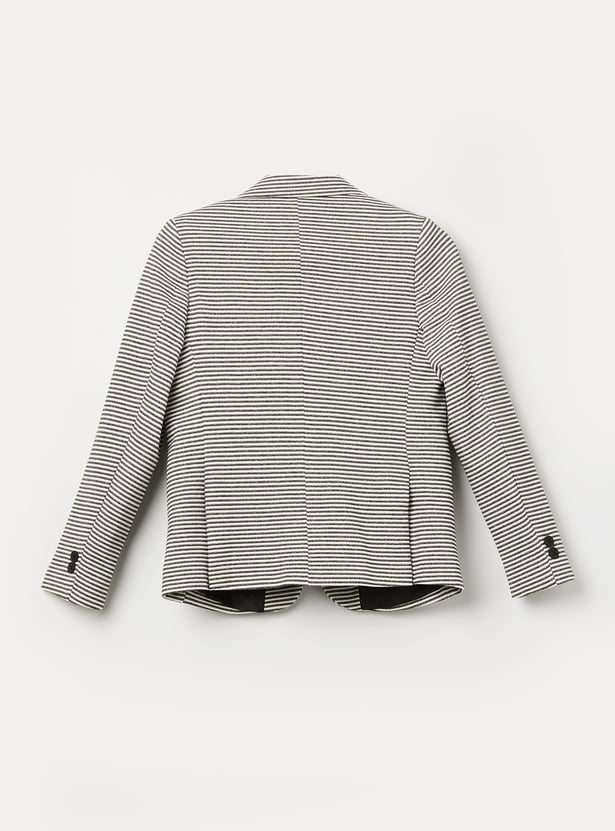 ALLEN SOLLY Boys Striped Blazer