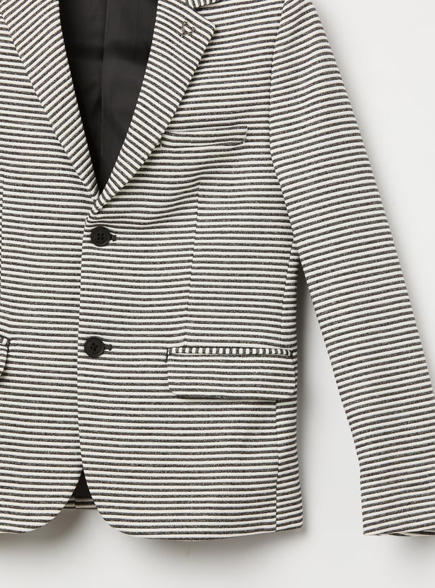 ALLEN SOLLY Boys Striped Blazer