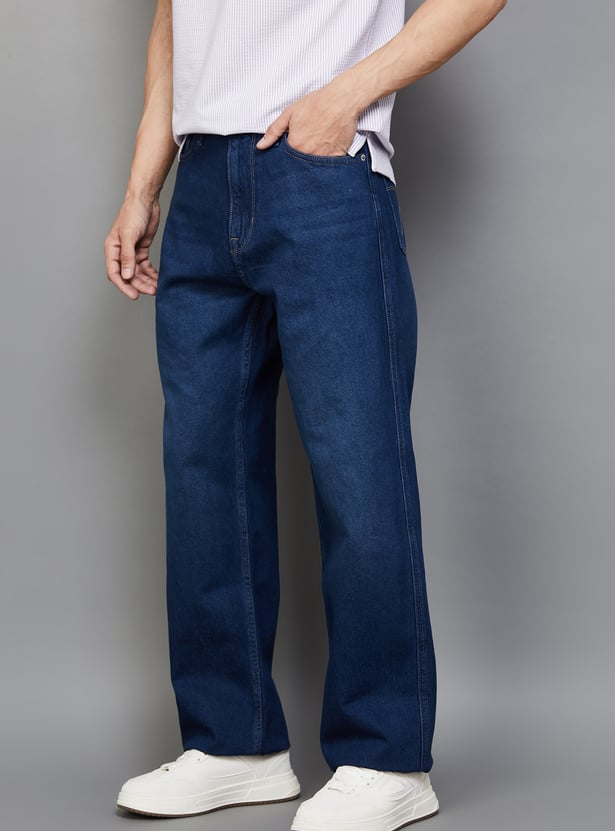 FLYING MACHINE Washed F55 Cobain Jeans (Loose)