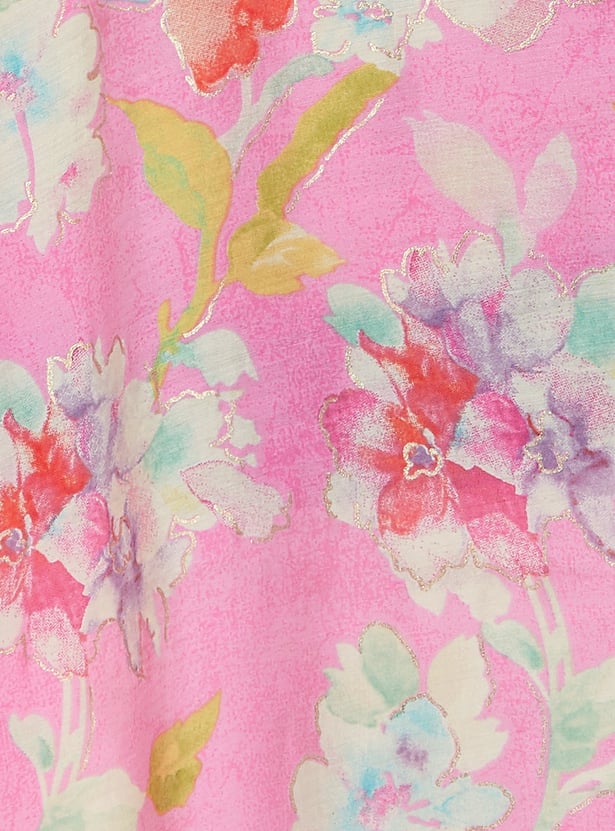 LIBAS Floral Print Straight Kurta