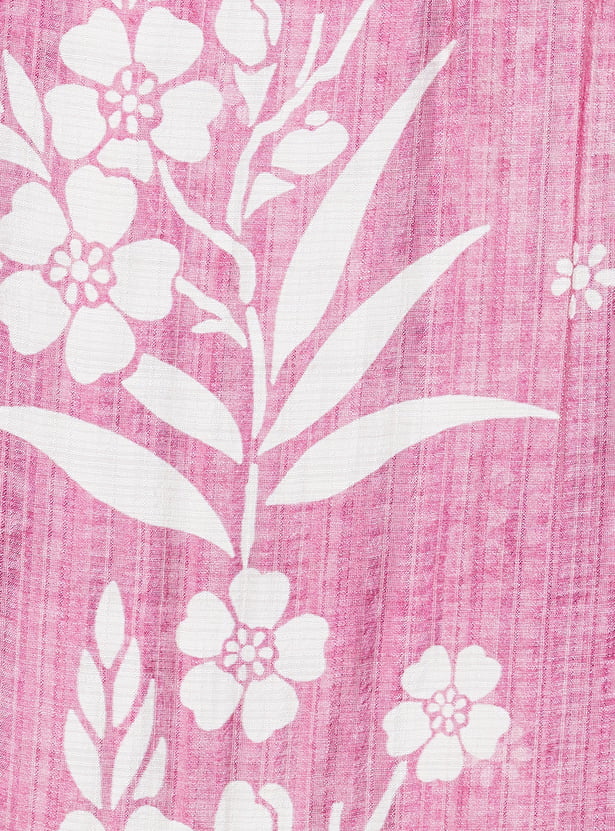 LIBAS Floral Print Straight Kurta Set