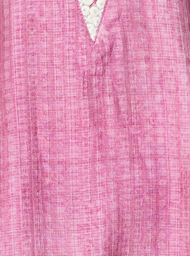 LIBAS Floral Print Straight Kurta Set