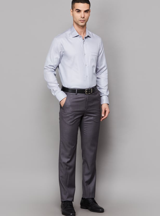 LOUIS PHILIPPE Solid Regular Fit Formal Shirt