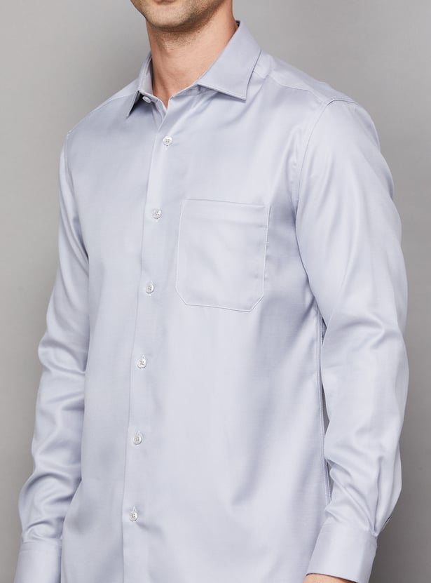 LOUIS PHILIPPE Solid Regular Fit Formal Shirt