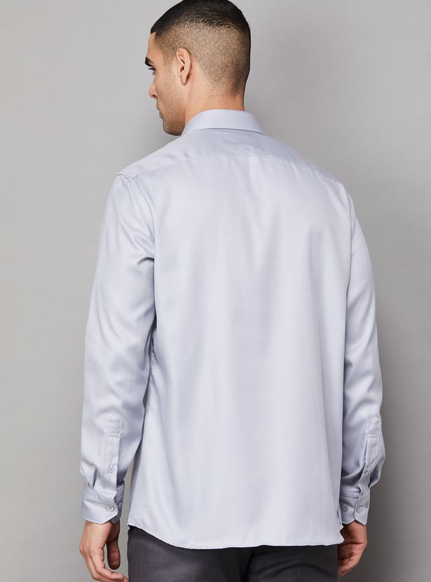 LOUIS PHILIPPE Solid Regular Fit Formal Shirt