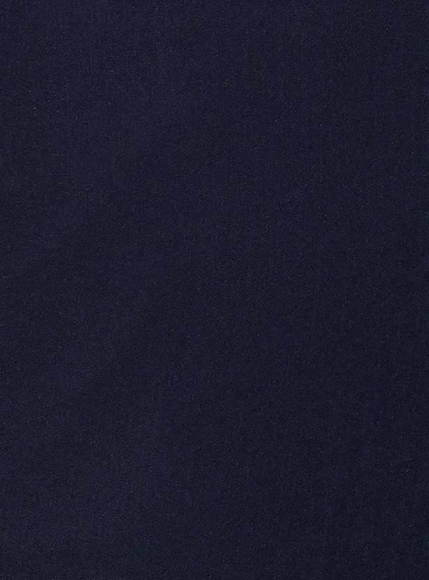 LOUIS PHILIPPE Solid Slim Straight Formal Trousers