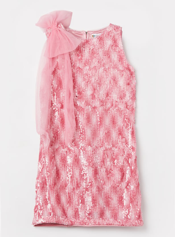 PEPPERMINT Girls Embellished Dress with Purse Set