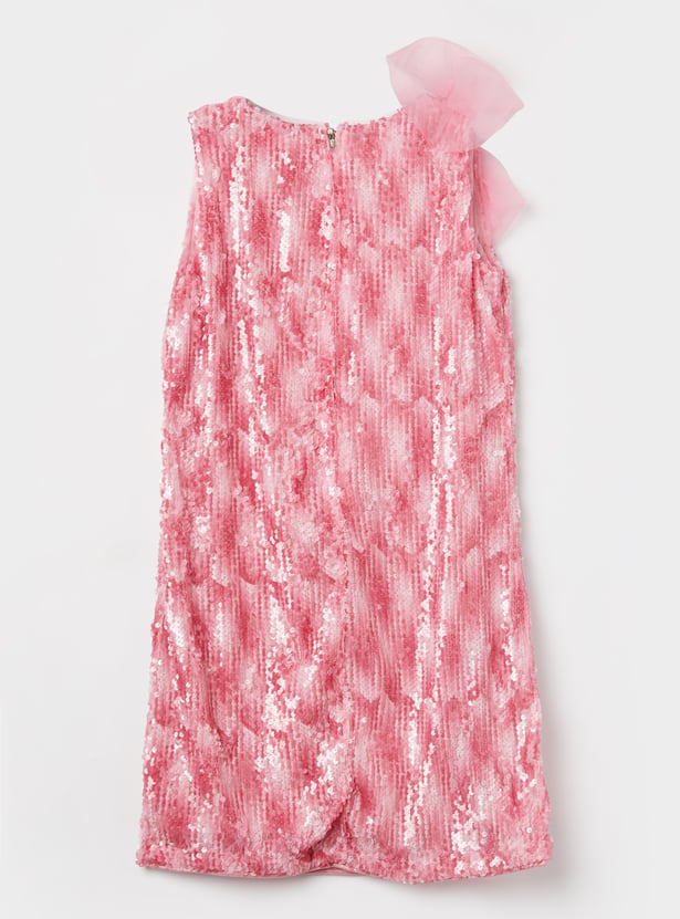 PEPPERMINT Girls Embellished Dress with Purse Set