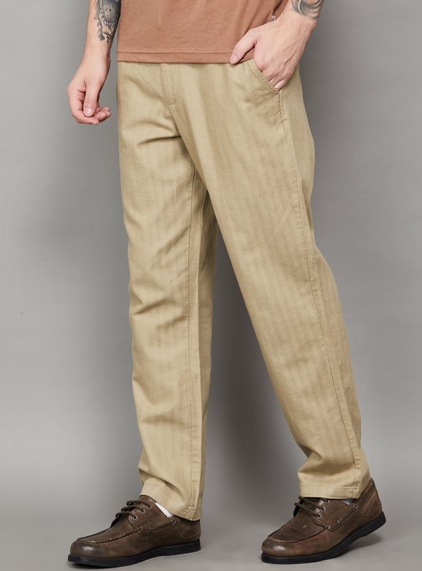 UNITED COLORS OF BENETTON Textured Trousers