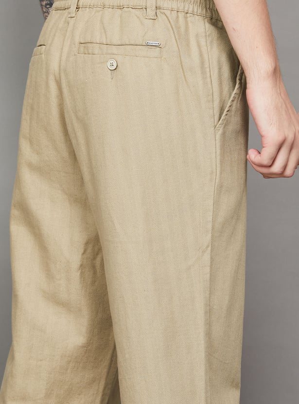 UNITED COLORS OF BENETTON Textured Trousers