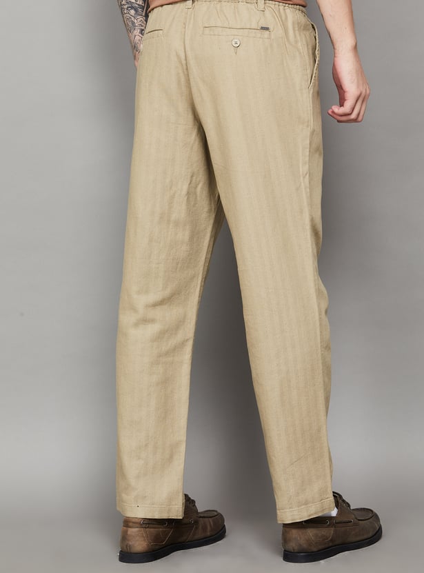 UNITED COLORS OF BENETTON Textured Trousers
