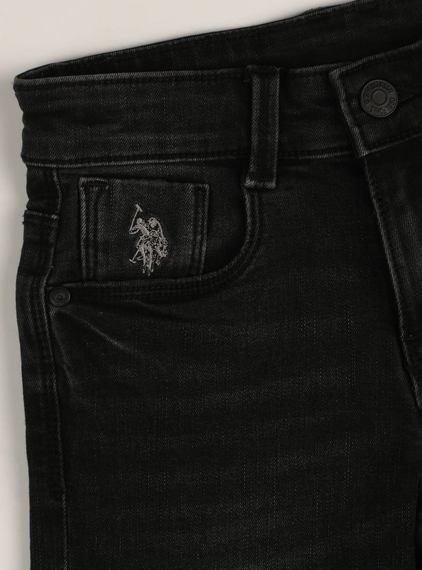 US POLO ASSN KIDS BOYS Washed Slim Fit Reversible Jeans
