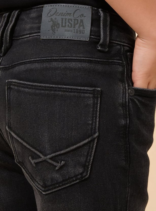 US POLO ASSN KIDS BOYS Washed Slim Fit Reversible Jeans