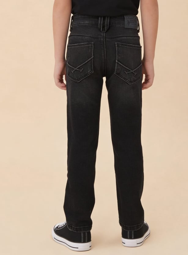 US POLO ASSN KIDS BOYS Washed Slim Fit Reversible Jeans