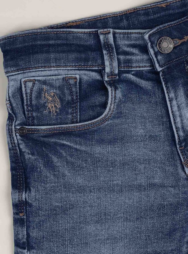 US POLO ASSN KIDS Boys Medium Wash Slim Fit Jeans