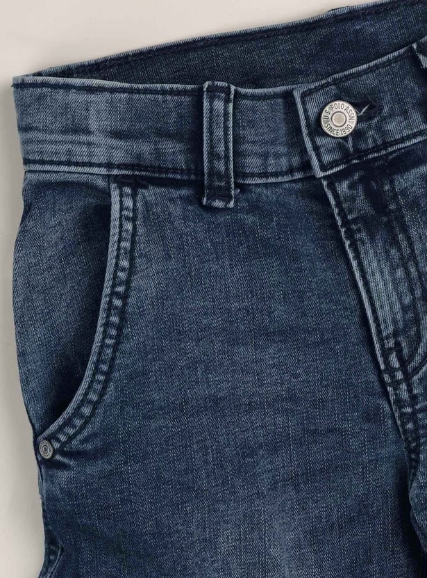 US POLO ASSN KIDS Washed Comfort Cargo Jeans