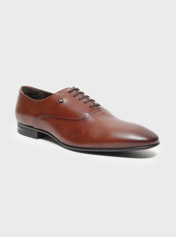LOUIS PHILIPPE Solid Lace-Up Shoes