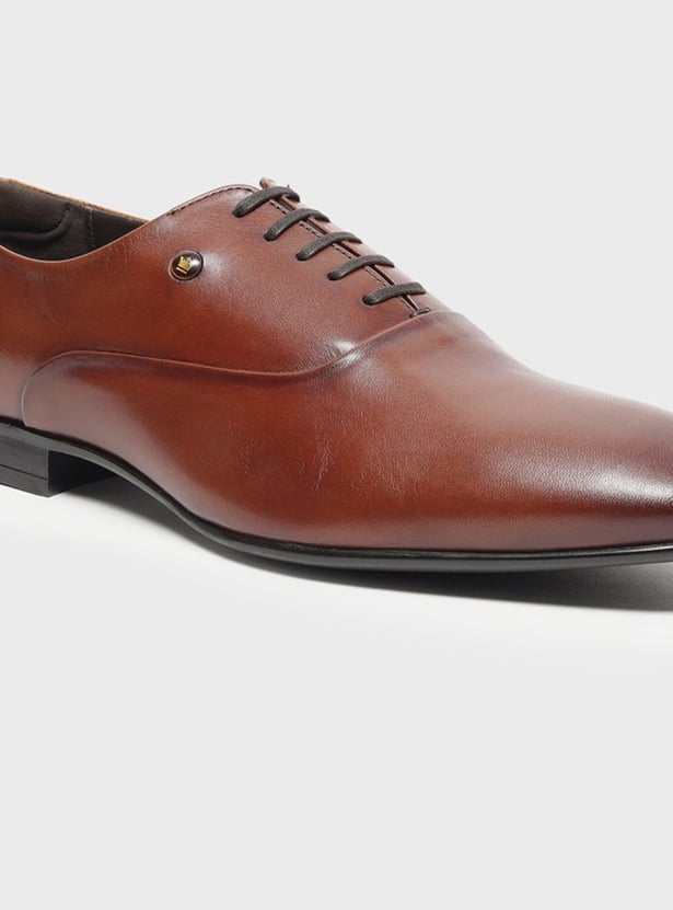 LOUIS PHILIPPE Solid Lace-Up Shoes