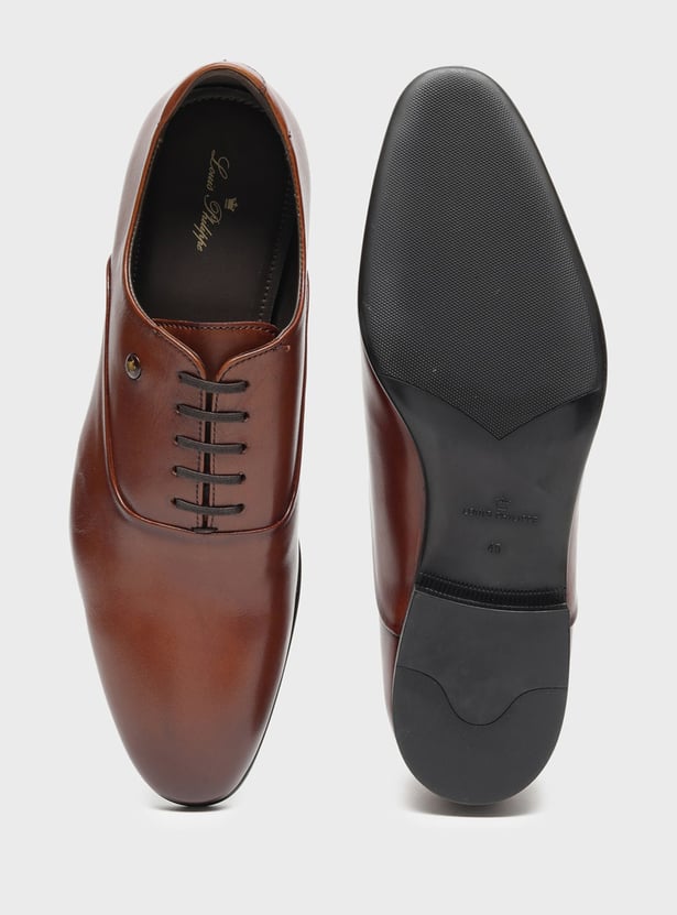 LOUIS PHILIPPE Solid Lace-Up Shoes