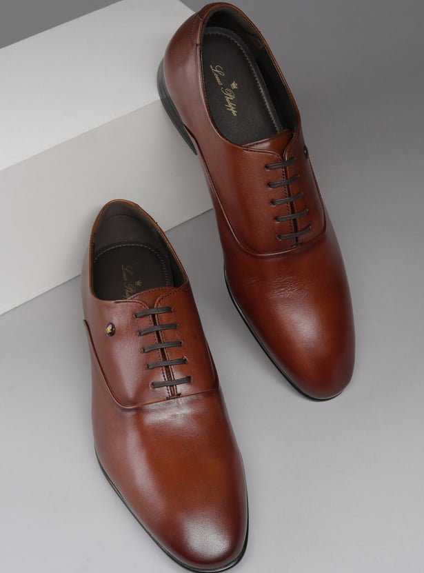 LOUIS PHILIPPE Solid Lace-Up Shoes