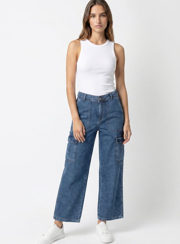 KRAUS Washed Mid-Rise Cargos