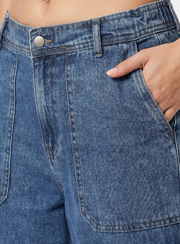 KRAUS Washed Mid-Rise Cargos