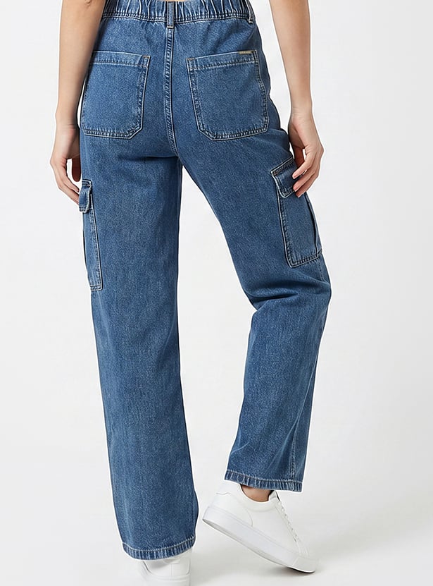 KRAUS Washed Mid-Rise Cargos