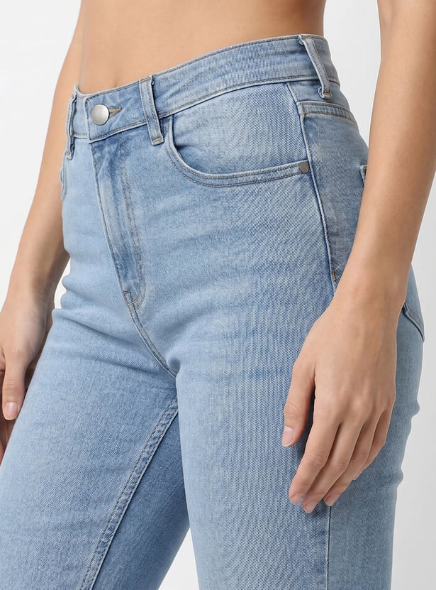 KRAUS Solid Wide Leg Jeans