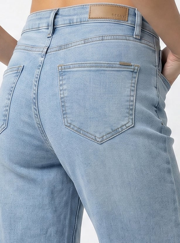 KRAUS Solid Wide Leg Jeans