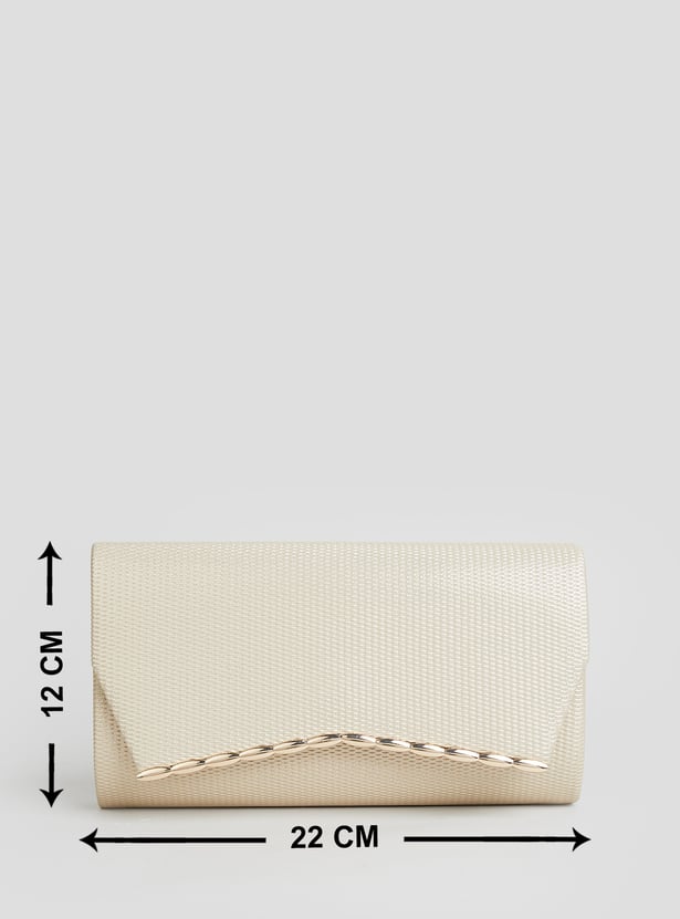 CODE Textured Foldover Clutch with Sling
